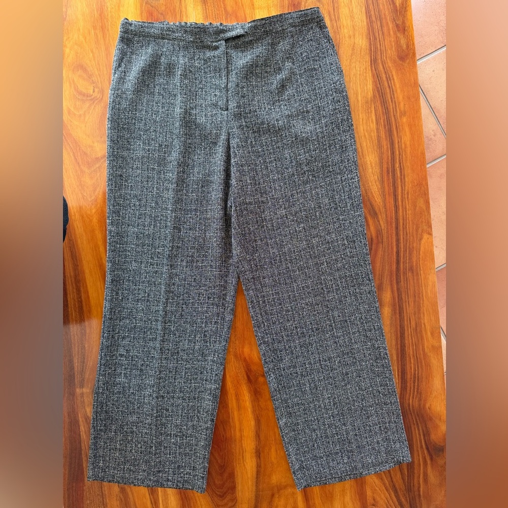 Sag Harbor Black and White Knit Slacks Size 16W
